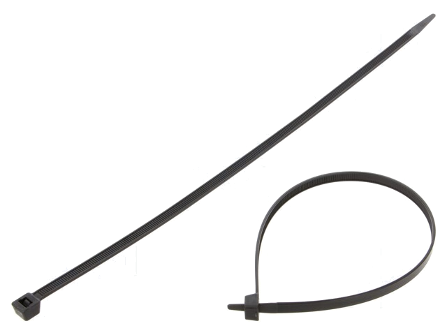 Kabelbinder; L: 368mm; W: 7,6mm; polyamide; 540N; zwart; 100st. Kabelbinder; L: 368mm; W: 7,6mm; polyamide; 540N; zwart; 100st.